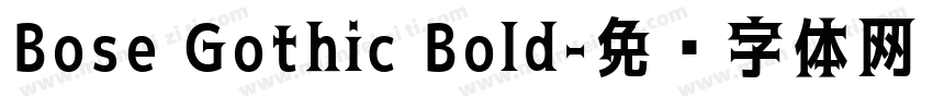 Bose Gothic Bold字体转换